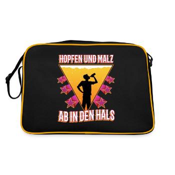 Hops and malt - Retro Bag - black/gold - Back