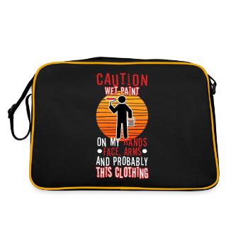 Wet paint - Retro Bag - black/gold - Back