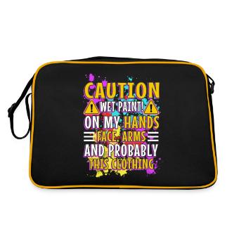 Peinture humide - Sac Retro - noir/or - Dos