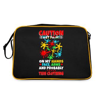 Peinture humide - Sac Retro - noir/or - Dos