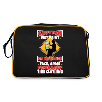 Peinture humide - Sac Retro - noir/or - Dos