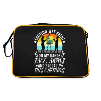 Wet paint - Retro Bag - black/gold - Back