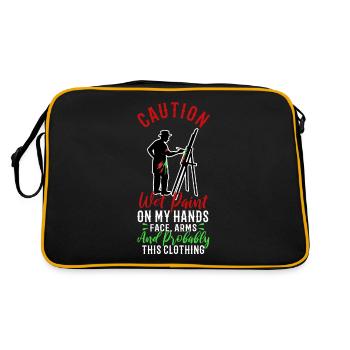 Wet paint - Retro Bag - black/gold - Back