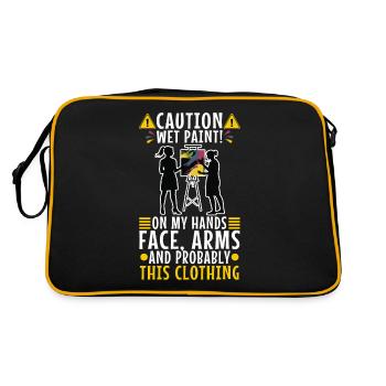 Wet paint - Retro Bag - black/gold - Back