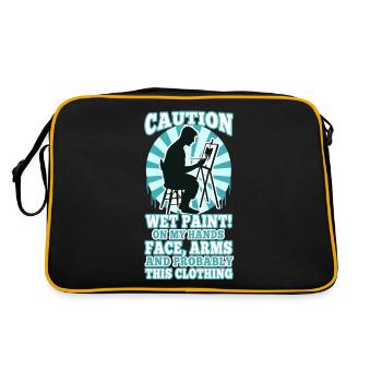 Wet paint - Retro Bag - black/gold - Back
