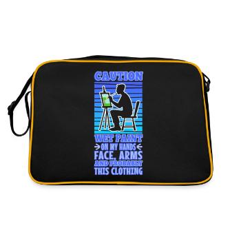 Wet paint - Retro Bag - black/gold - Back