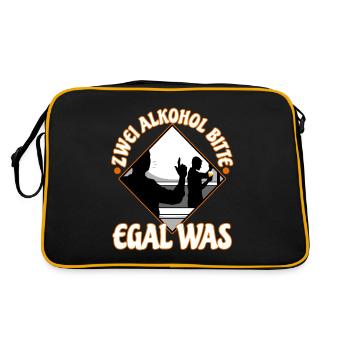 Two alcohols please no matter what - Retro Bag - black/gold - Back