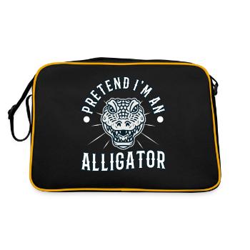 Pretend I'm An Alligator - Retro Bag - black/gold - Back