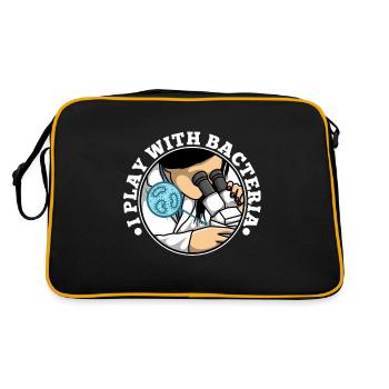 I play with bacteria - Retro Bag - black/gold - Back