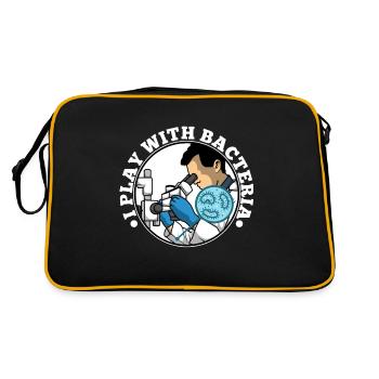 I play with bacteria - Retro Bag - black/gold - Back