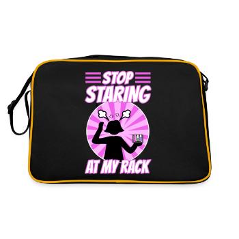 Stop Staring At My Rack - Retro Bag - black/gold - Back