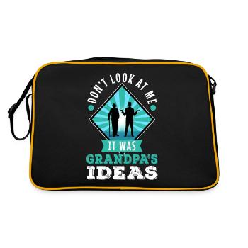 It was grandpas idea - Retro Bag - black/gold - Back