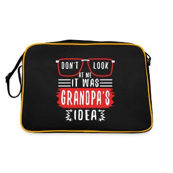 It was grandpas idea - Retro Bag - black/gold - Back