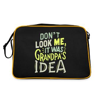 It was grandpas idea - Retro Bag - black/gold - Back