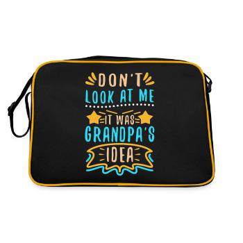 It was grandpas idea - Retro Bag - black/gold - Back