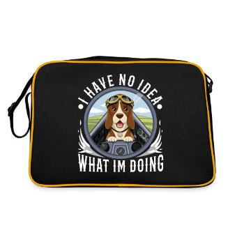I have no idea what im doing - Retro Tasche - Schwarz/Gold - Hinten