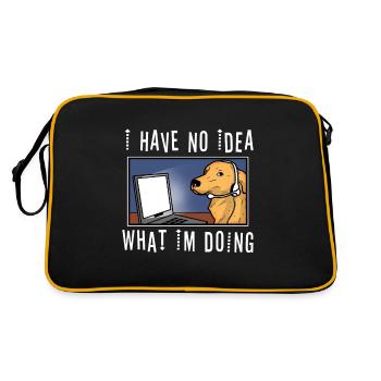 I have no idea what im doing - Retro Tasche - Schwarz/Gold - Hinten