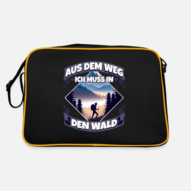 Aus dem weg ich muss in den Wald Retro Tasche