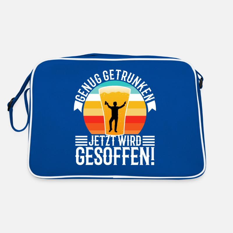 Genug getrunken jetzt wird gesoffen Retro Tasche