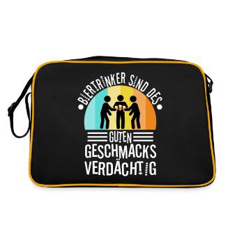 Beer drinkers are suspected of good taste - Retro Bag - black/gold - Back