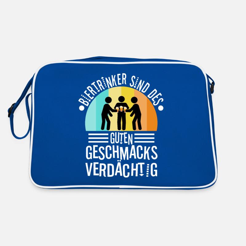 Biertrinker sind des guten Geschmacks verdächtig Retro Tasche
