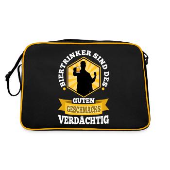 Beer drinkers are suspected of good taste - Retro Bag - black/gold - Back
