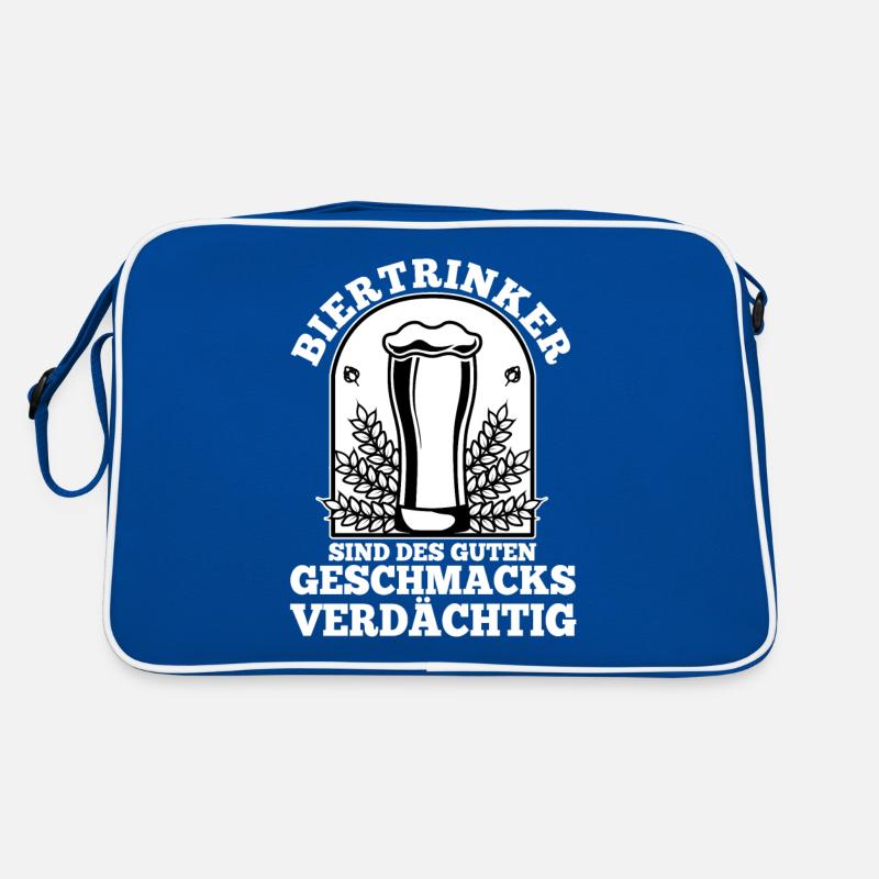 Biertrinker sind des guten Geschmacks verdächtig Retro Tasche