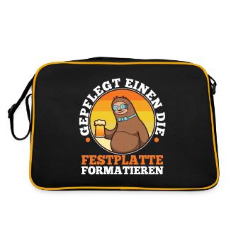 Maintained to format the hard drive - Retro Bag - black/gold - Back