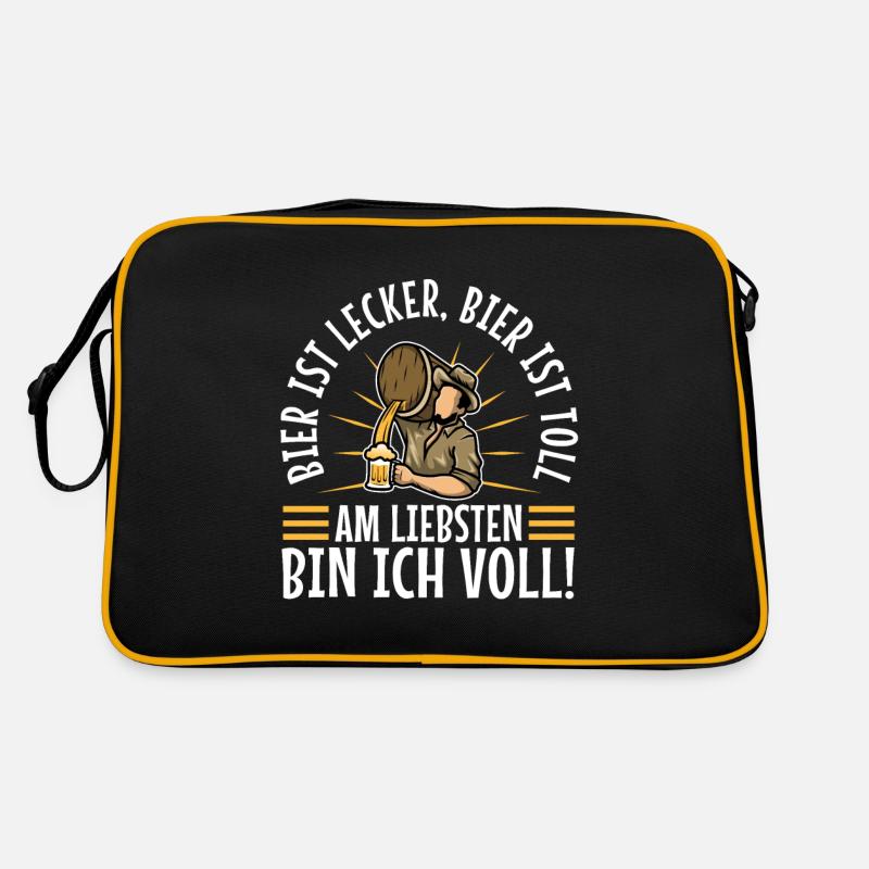 La bière est délicieuse, la bière est excellente, de préférence Sac Retro