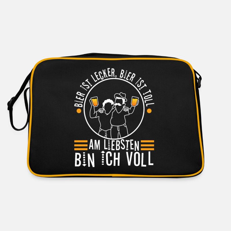 La bière est délicieuse, la bière est excellente, de préférence Sac Retro