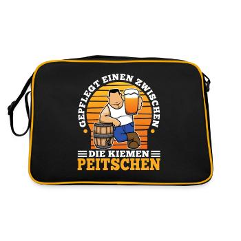 Vous fouetter entre les branchies de manière soignée - Sac Retro - noir/or - Dos