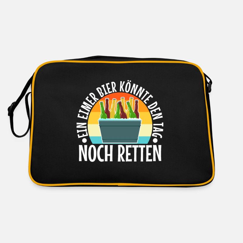 Ein Eimer Bier könnte den Tag noch retten Retro Tasche