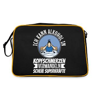 Turn alcohol into a headache - Retro Bag - black/gold - Back