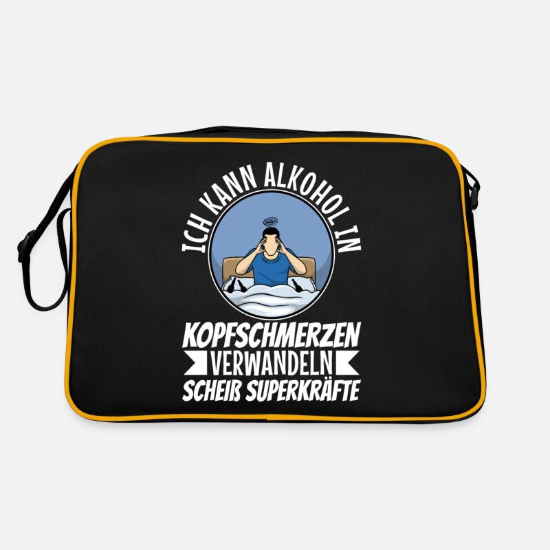 Turn alcohol into a headache Retro Bag