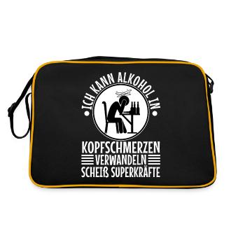 Turn alcohol into a headache - Retro Bag - black/gold - Back