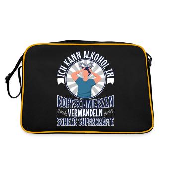 Soberly considered, it was better drunk - Retro Bag - black/gold - Back