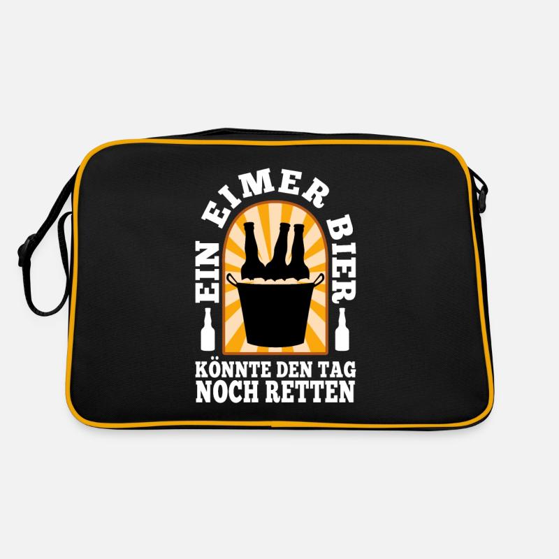 Ein Eimer Bier könnte den Tag noch retten Retro Tasche