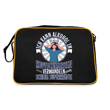 Turn alcohol into a headache - Retro Bag - black/gold - Back