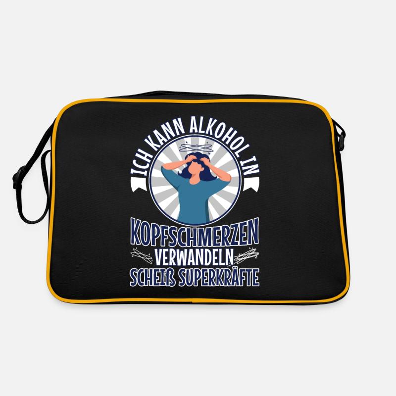 Turn alcohol into a headache Retro Bag