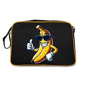 Banane fraîche avec lunettes de soleil Fruity South - Sac Retro - noir/or - Dos