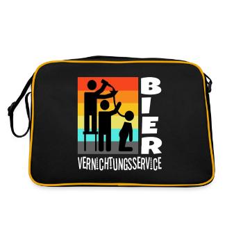 Beer Destruction Service - Retro Bag - black/gold - Back