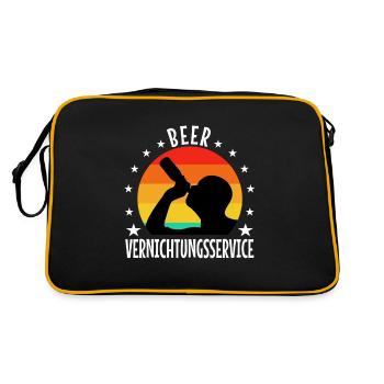 Beer Destruction Service - Retro Bag - black/gold - Back