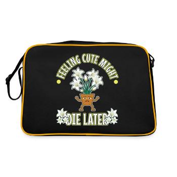 Feeling Cute Might Die Later plant - Retro Bag - black/gold - Back