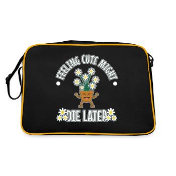 Feeling Cute Might Die Later plant - Retro Bag - black/gold - Back