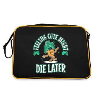 Feeling Cute Might Die Later plant - Retro Bag - black/gold - Back