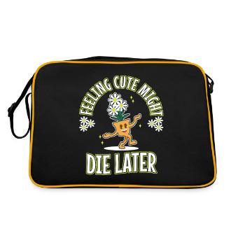 Feeling Cute Might Die Later plant - Retro Bag - black/gold - Back