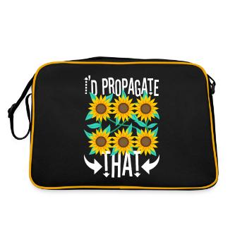 I'd Propagate That - Retro Tasche - Schwarz/Gold - Hinten