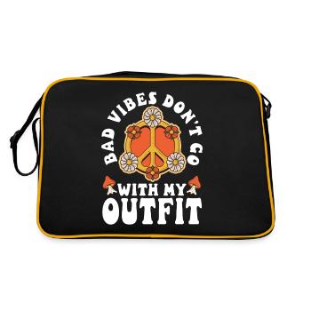 Love is my weapon, music is my religion. - Retro Bag - black/gold - Back