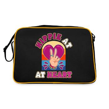 Love is my weapon, music is my religion. - Retro Bag - black/gold - Back