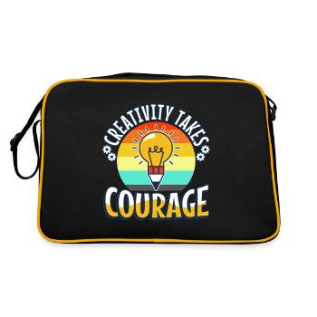 Creativity Takes Courage - Retro Bag - black/gold - Back